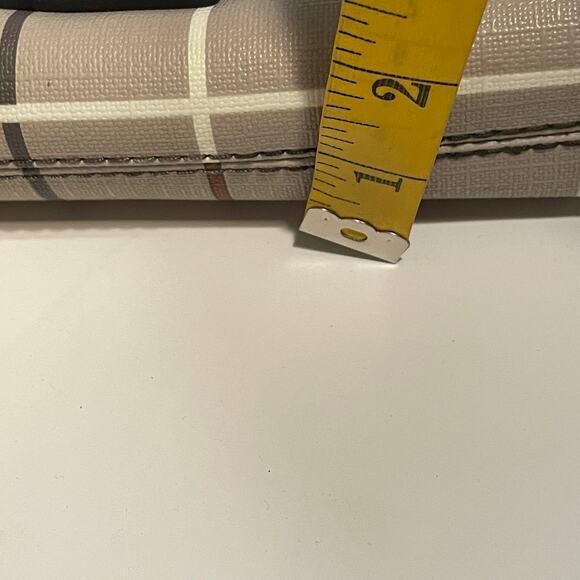 Fossil Gray Plaid Fiona Crossbody Bag Womens Window Pane Print Purse Handbag - Picture 12 of 12